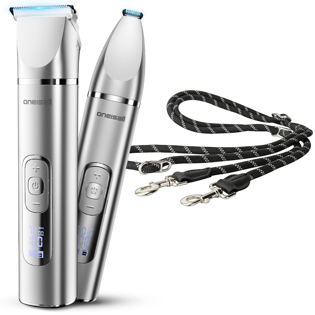 oneisall 4 in 1 Hundeschermaschine Set, Leise Pfotentrimmer/krallenschneider für Hunde+ oneisall Hun