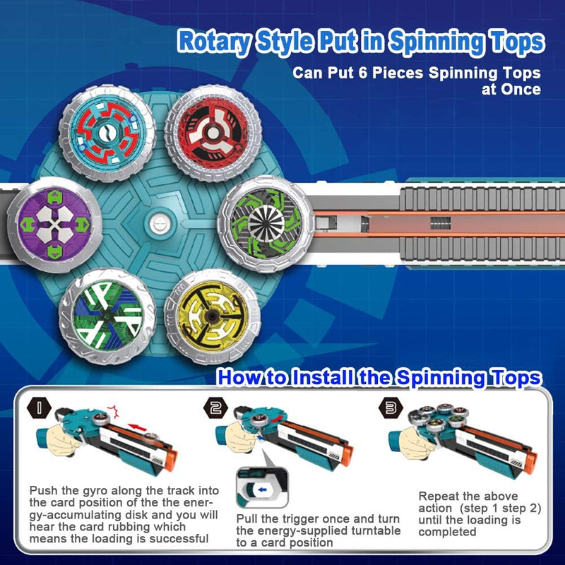 OBEST Kampfkreisel Set, Battling Tops mit Burst Launcher, Burst Turbo Kampfkreisel Magischer Kreisel