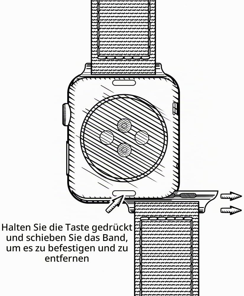 Archer Watch Straps - Uhrenarmbänder aus Hochwertigem Genarbtem Leder für Apple Watch Cognac/Naturwe