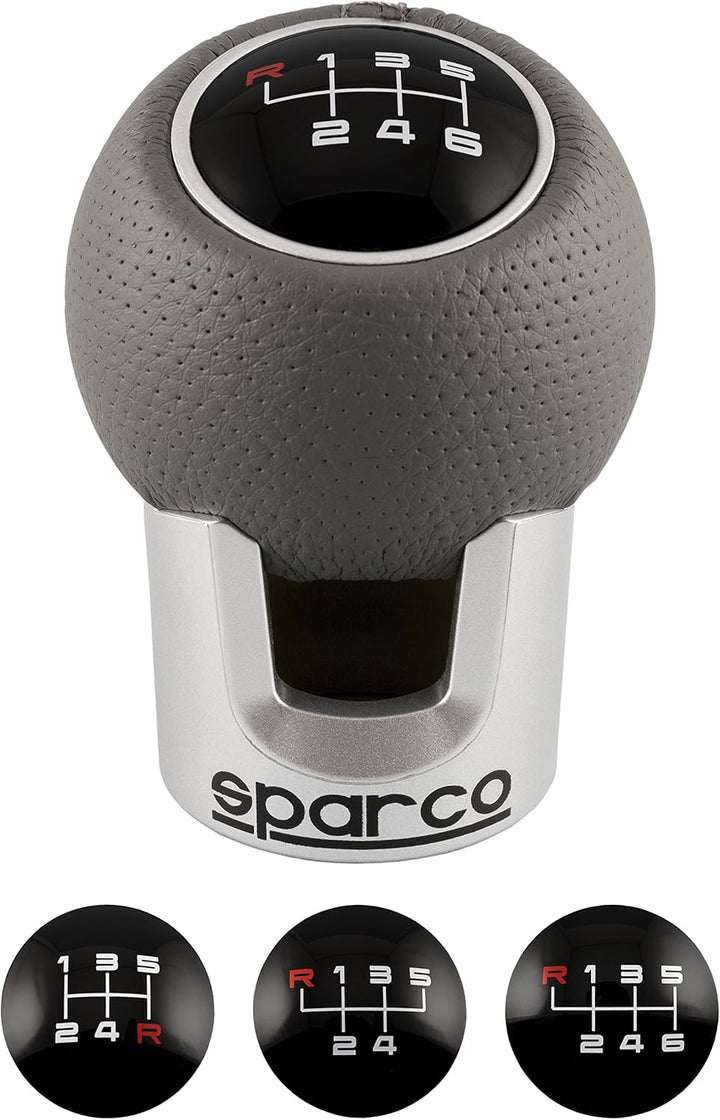 Sparco Manueller Schaltknauf Lazio Chrom/Grau Universal LAZIO Grau/Chrome, LAZIO Grau/Chrome