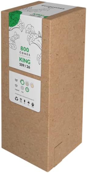 Eurocones 20282 Eurocones-800er Bulkbox-White King Size Cones, Papier