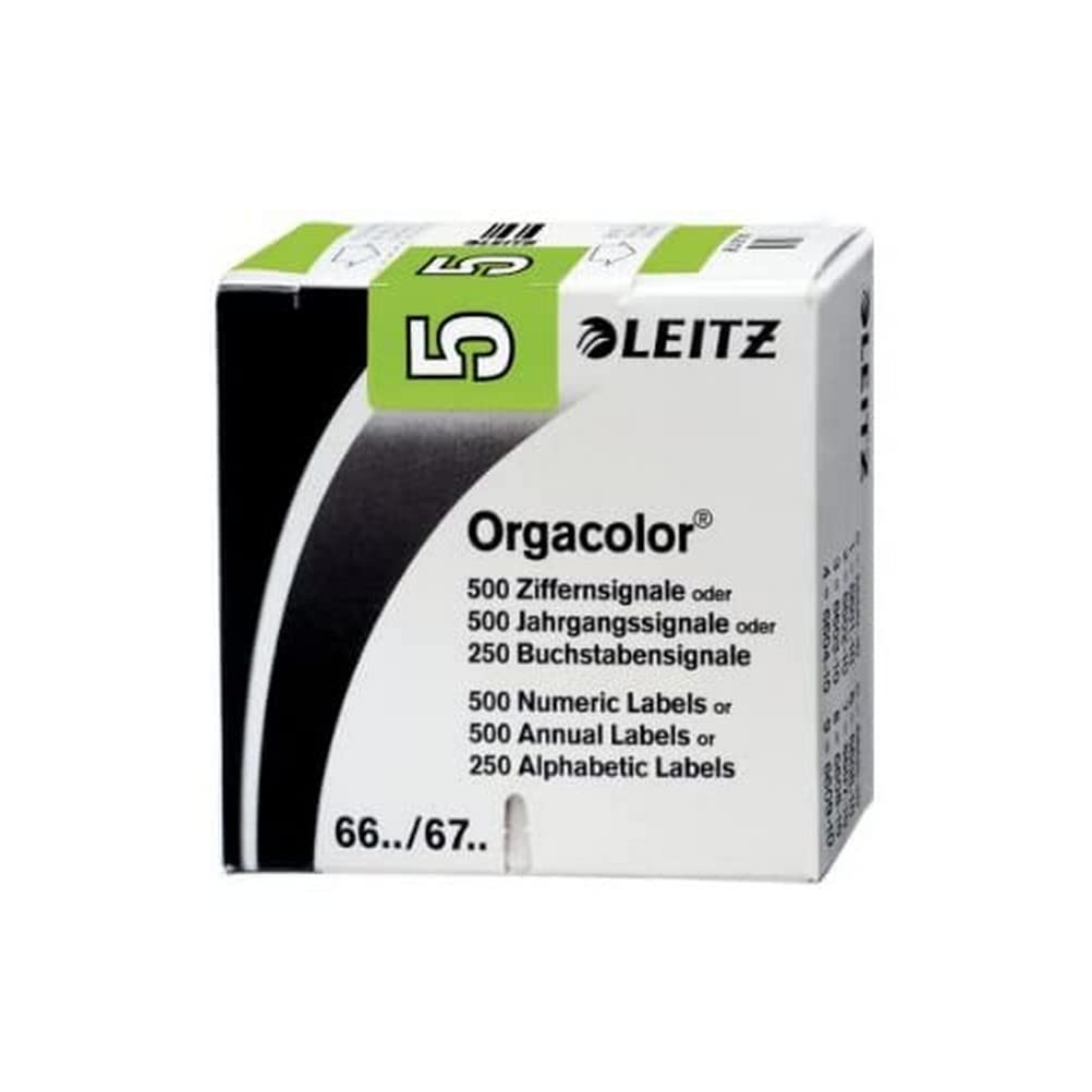 Leitz 66051000 Orgacolor Ziffernsignal 5, 500 Stück, grün