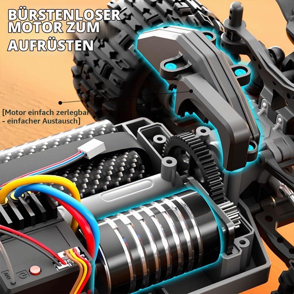 X-Verse SG118MAX 1:18 Ferngesteuertes Auto, 60KM/H RC Hohe Geschwindigkeit Wasserdichtes Offroad mit
