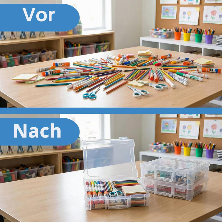 ArtBin 6913ZZ 30,5 x 30,5 cm tragbarer Kunst- und Handwerks-Organizer mit Griff, 3er-Pack, [3] Kunst