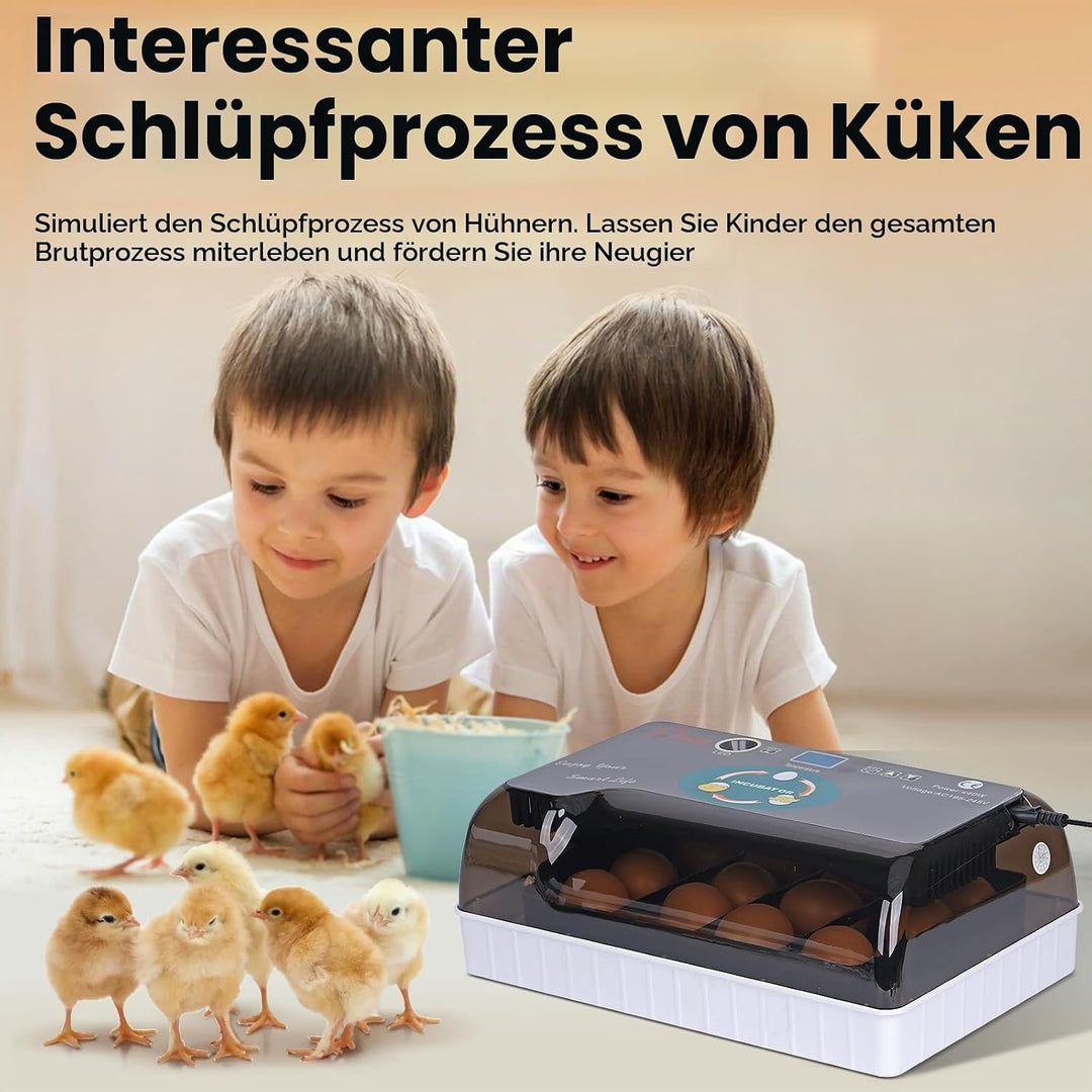 MUALROUS Brutmaschine Vollautomatisch 12 Arten Von Eierbrutschrank digitales Brutmaschine Mit Temper