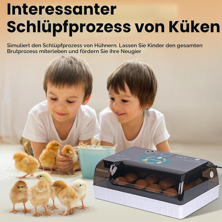MUALROUS Brutmaschine Vollautomatisch 12 Arten Von Eierbrutschrank digitales Brutmaschine Mit Temper