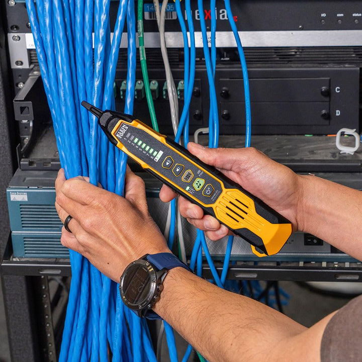 Klein Tools VDV500-223 Digitale Sonde mit LED-Arbeitsleuchte für Ethernet, Internet, Telefon, Lautsp