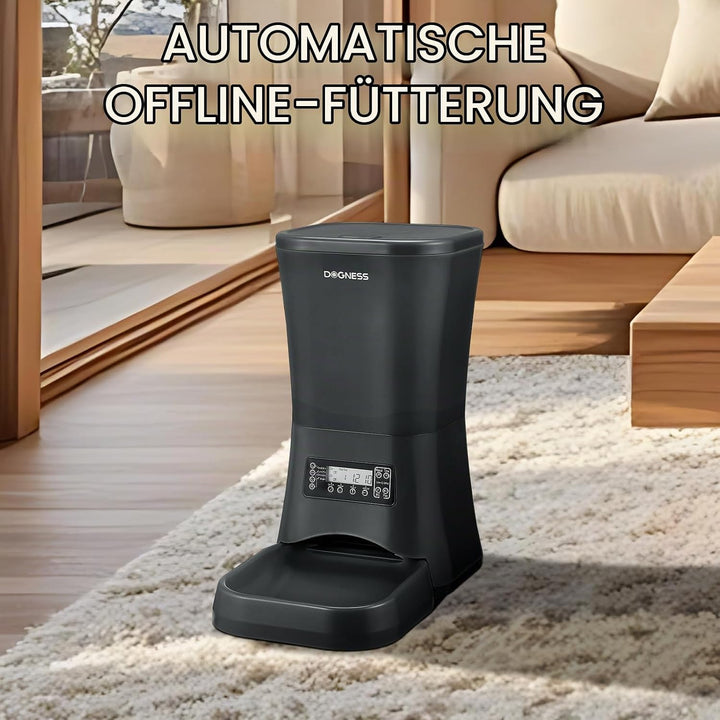DOGNESS 9L Hundefutterautomat für grosse Hunde, Automatischer Hundefutterspender mit Timer, Extra gr