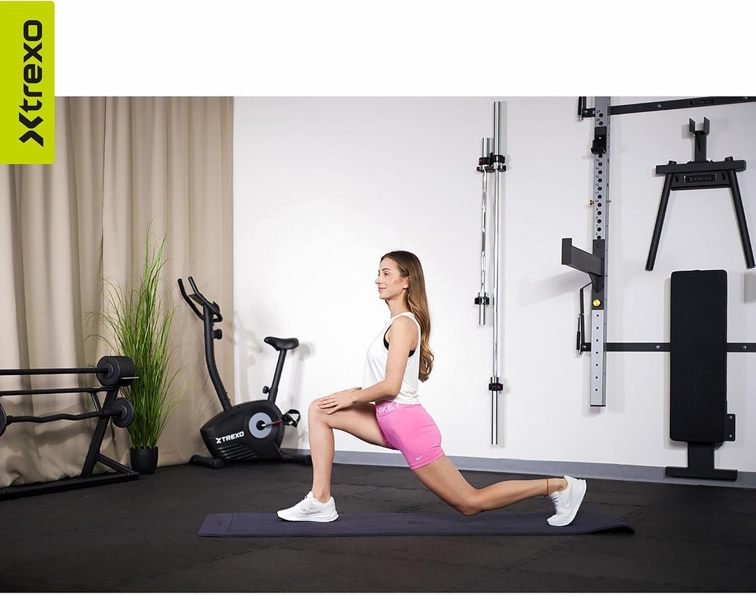 TREXO 6 mm dicke Gymnastikmatte, Masse 183x61 cm Fitnessmatte mit rutschfester Oberfläche Aus TPE he