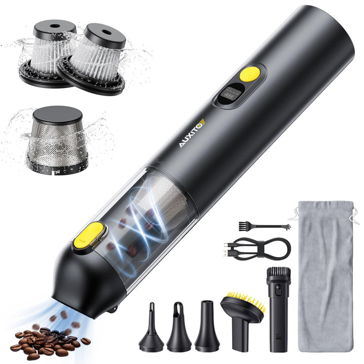AUXITO Handstaubsauger Akku,24000Pa,Blas/Saugfunktion,mini staubsauger Auto | Autostaubsauger akku,U