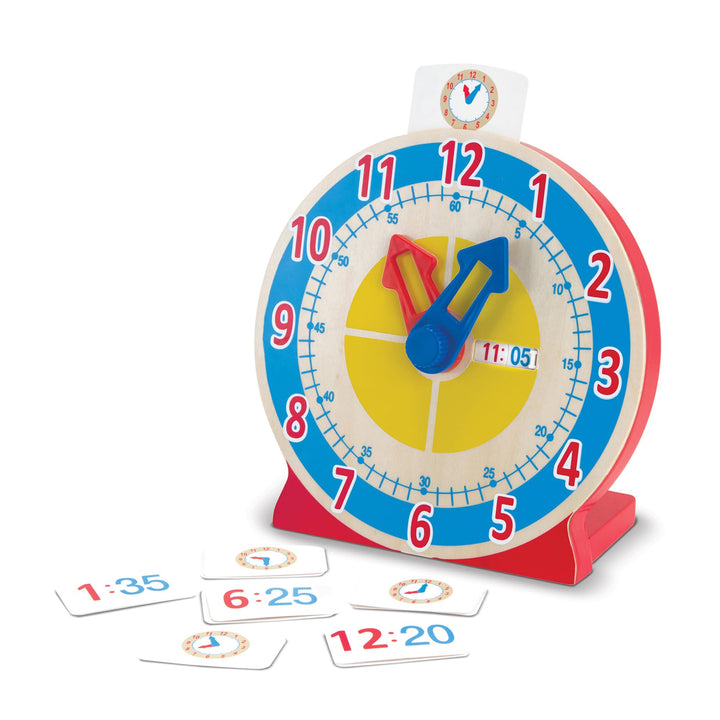 Melissa & Doug - Lernuhr aus Holz, Entwicklungsspielzeug, motorische Fähigkeiten, für Kinder ab 3 Ja