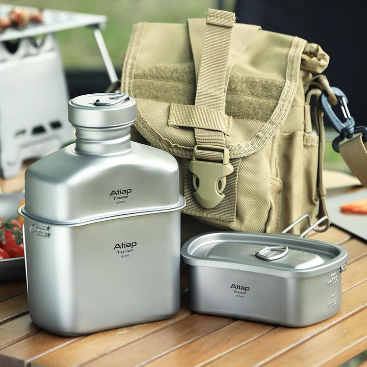 Titan Canteen Sauerei-Set mit Wasserflaschentopf, ultraleicht, tragbar, 1100 ml Topf mit 750 ml und