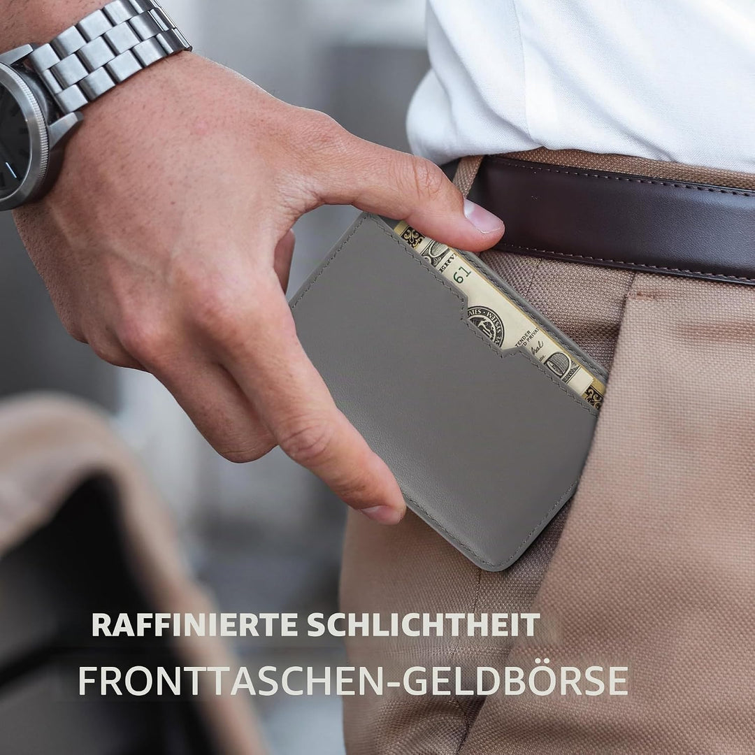 Vaultskin Chelsea Ultra-Slim Leder-Geldbörse für die Vordertasche - RFID-Blockierung für Männer mit