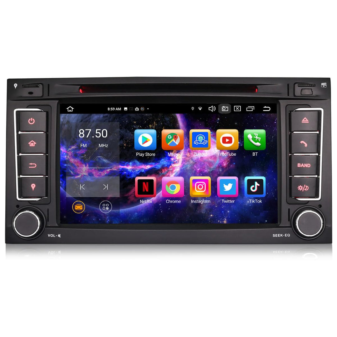 Acht-Kern Android 14 Autoradio Für VW T5 Multivan Touareg 4GB RAM + 64GB ROM mit Navigation GPS DSP