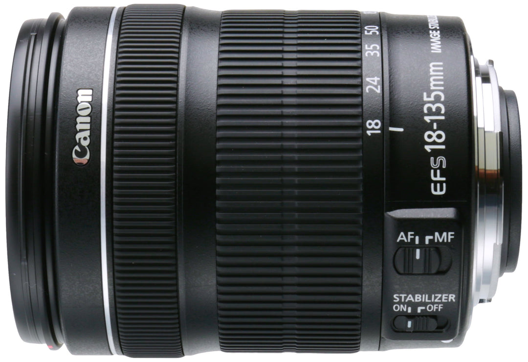 Canon EF-S 18 -135mm, F/3.5 -5.6 is STM Objektiv schwarz, schwarz