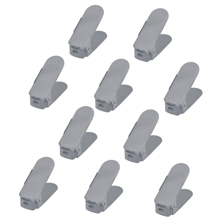 20 Stück Einstellbare Schuhregale, PP Doppelschicht Schuhe Organizer, rutschfest Schuhstapler, 3 Höh