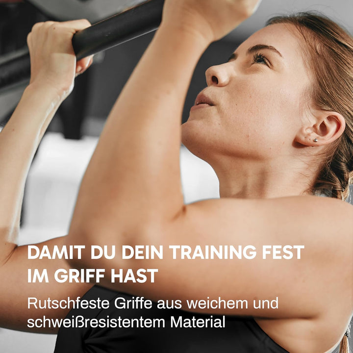 Klimmzugstange für Türrahmen – ohne Bohren – bis 300kg – mit Double-Gear-Verriegelung, Wasserwaage &