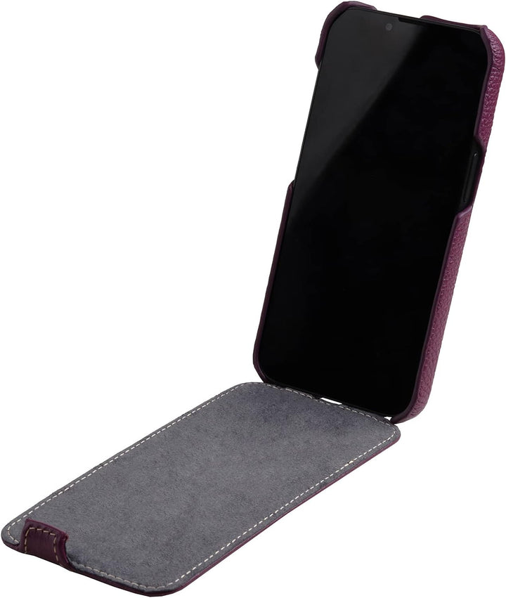 Mobiskin Hülle passend für Apple iPhone 14 (6,1 Zoll), Handyhülle mit beschichtetem Leder, Case, Sch