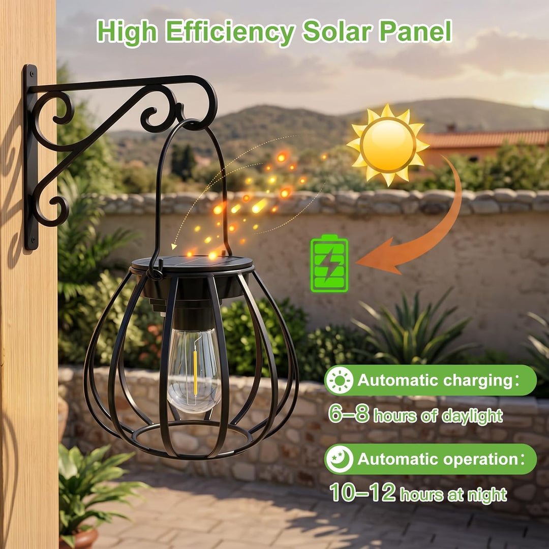 Kimjo Solarlaterne für Aussen - Solarlampen für Aussen Garten Hängend Stehend IP65 Wasserdicht - Top
