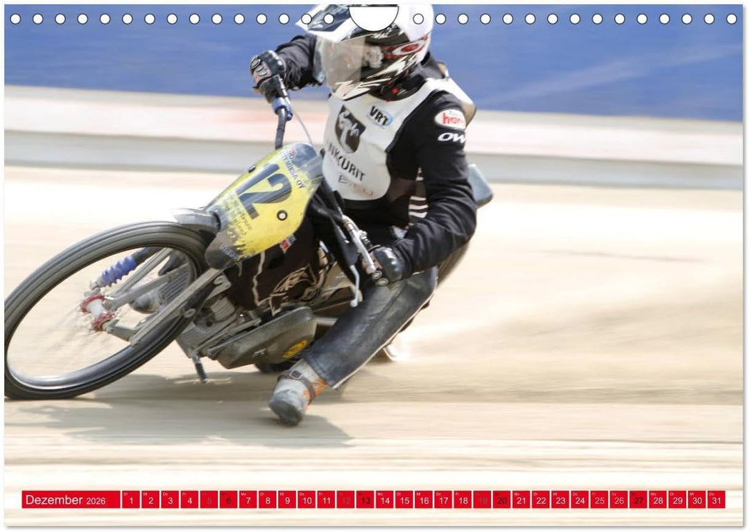 Speedway Sandbahn (Wandkalender 2026 DIN A4 quer), CALVENDO Monatskalender: Sandbahnrennen Gespann u