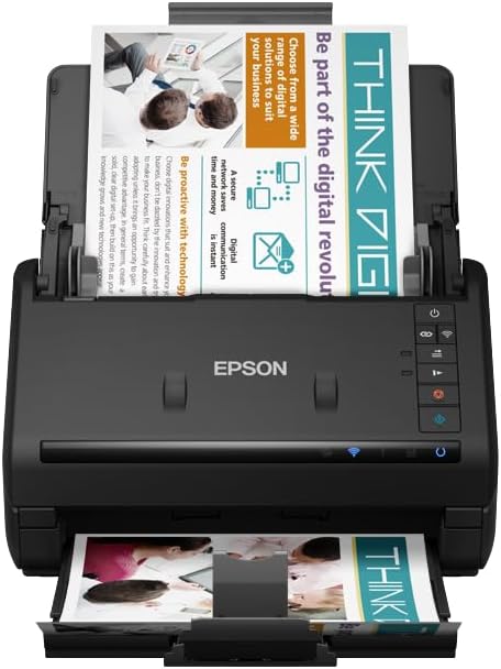 Epson WorkForce ES-500WII Scanner, Dokumentenscanner (scannt ohne PC, bis DIN A4, beidseitiger Scan