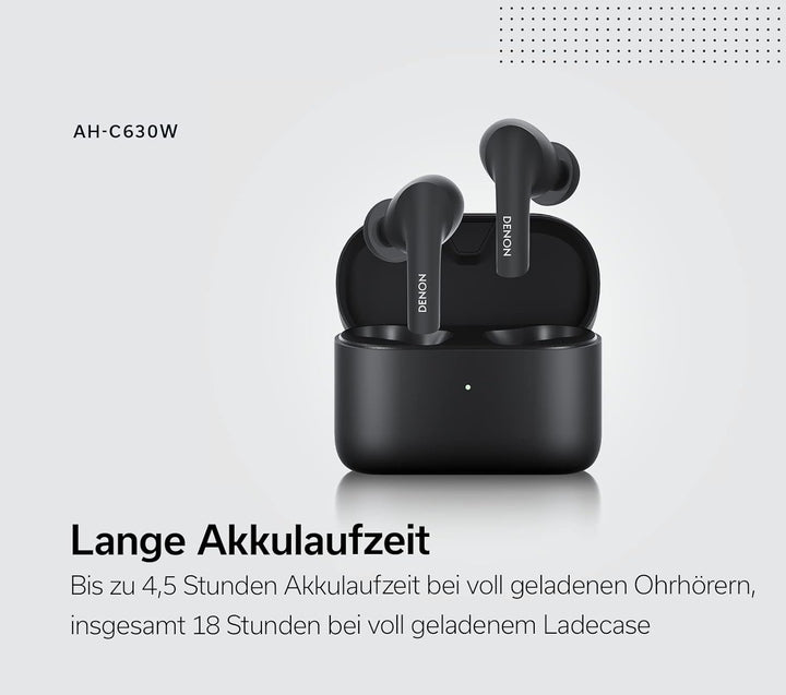 Denon AH-C630W kabellose In Ear Kopfhörer mit Bluetooth, Soundmaster-Tuning und bis zu 18 Stunden Ak