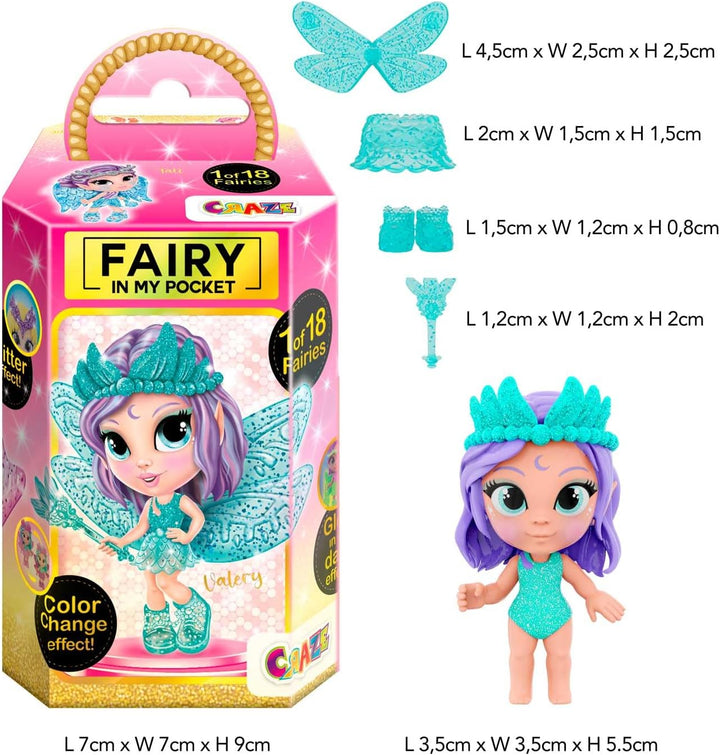 CRAZE Fairy In My Pocket Komplettes Thekendisplay | 16er Set Feen Puppen mit Flügel, 16x Feen Figure