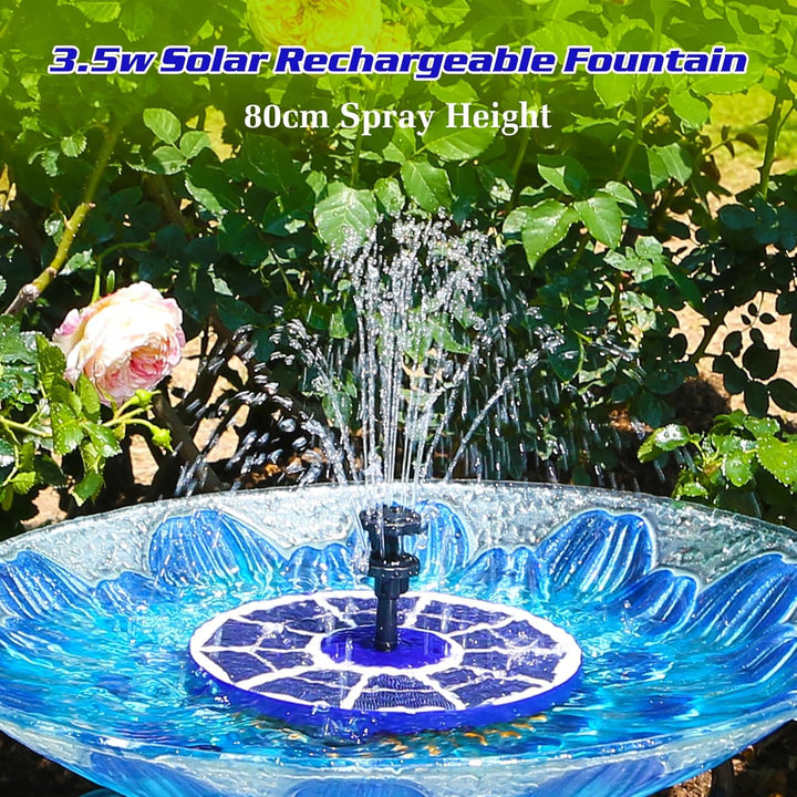 AISITIN Solar Springbrunnen für Aussen Verbessert, 3,5W Solar Schwimmender Fontäne Pumpe mit Verschi