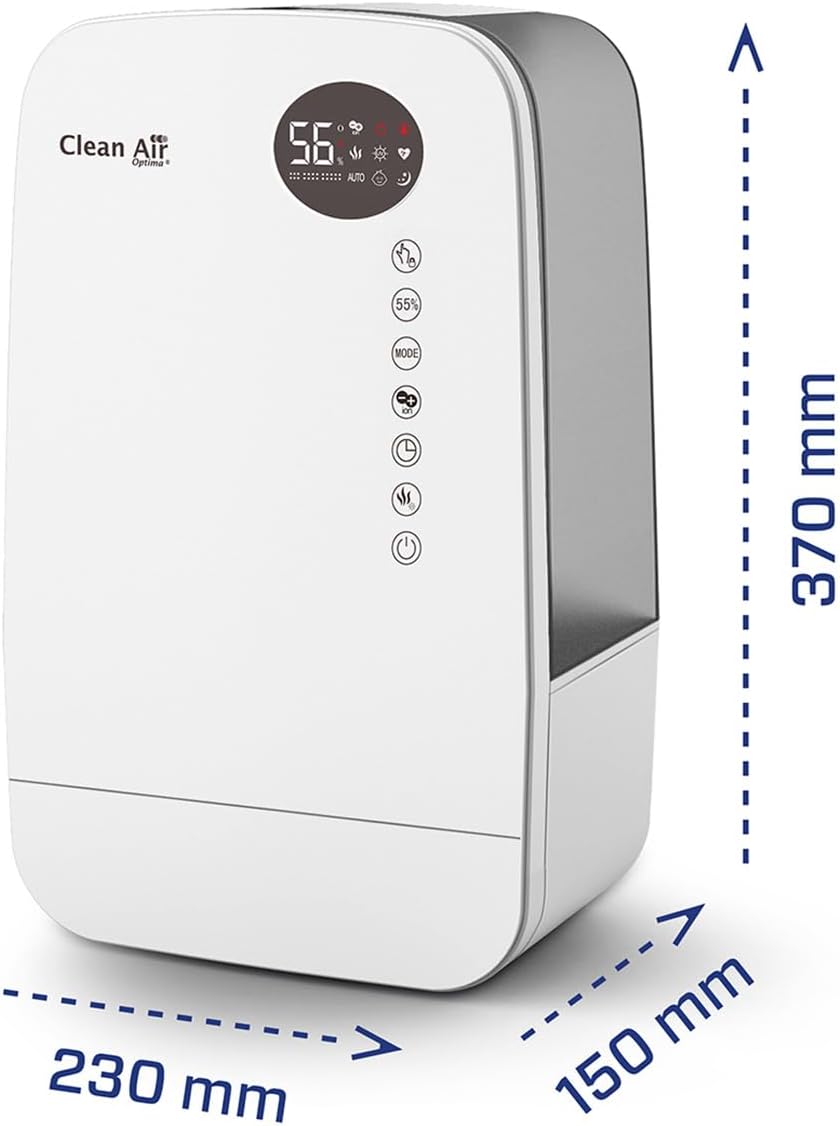 Luftbefeuchter mit Ionisator und Aromatherapie - Clean Air Optima CA-607W Smart - Befeuchtungsleistu