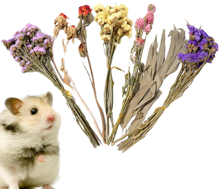 Hamster Trockenblumen Einstreu | Natürlich Getrocknete Und Pflanzen | Hamster-Blumenbettwäsche | Für