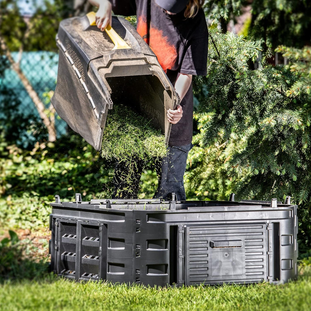 KADAX Erweiterungsmodul für die Gartenkomposter, Kompostanlage-Modul aus Kunststoff, wetterfester Ga