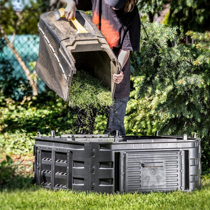 KADAX Erweiterungsmodul für die Gartenkomposter, Kompostanlage-Modul aus Kunststoff, wetterfester Ga