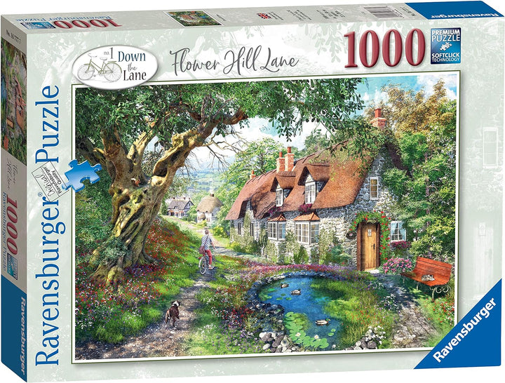 Ravensburger 10216777 Down The No.1 Flower Hill Lane 1000 Teile Puzzle für Erwachsene & Kinder ab 12