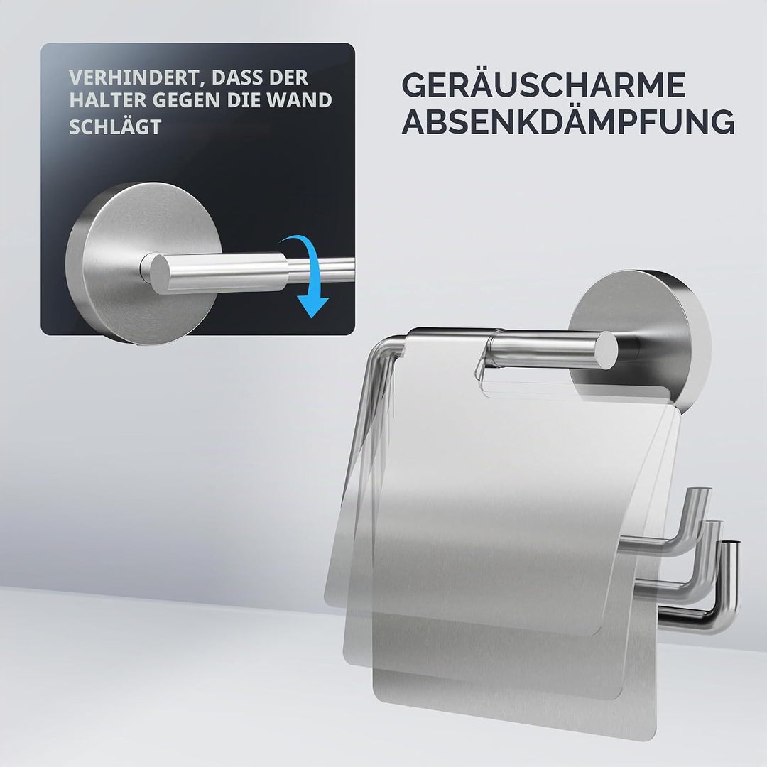 Toilettenpapierhalter Skagen zum Bohren Silber | Klorollenhalter in Edelstahl | Klorollenhalter mit