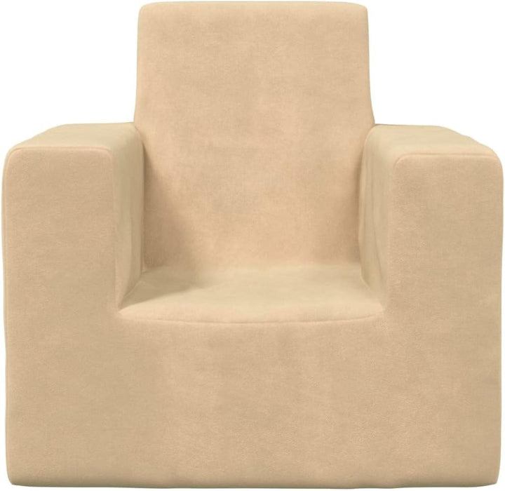 Kindersofa 52x39x50 cm Creme Weich Plüsch Schlafcouch Kinderzimmer MöBel Kinder Sofa Kindercouch Kin