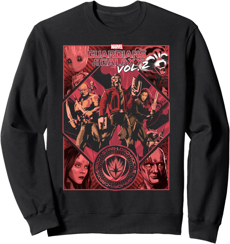 Marvel Guardians Of The Galaxy Vol. 2 Red Hue Poster Sweatshirt