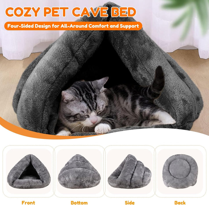 SUOXU Katzenbett, maschinenwaschbar, warmer Fleece-Schlafsack, kleines Haustierbett, für Welpen, Kät