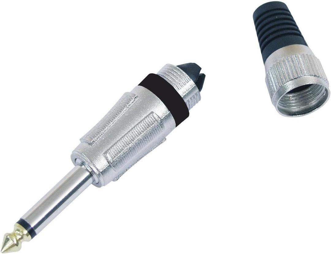 OMNITRONIC Klinkenstecker 6,3 mono sw ROAD 10x | Hochwertige Metallausführung