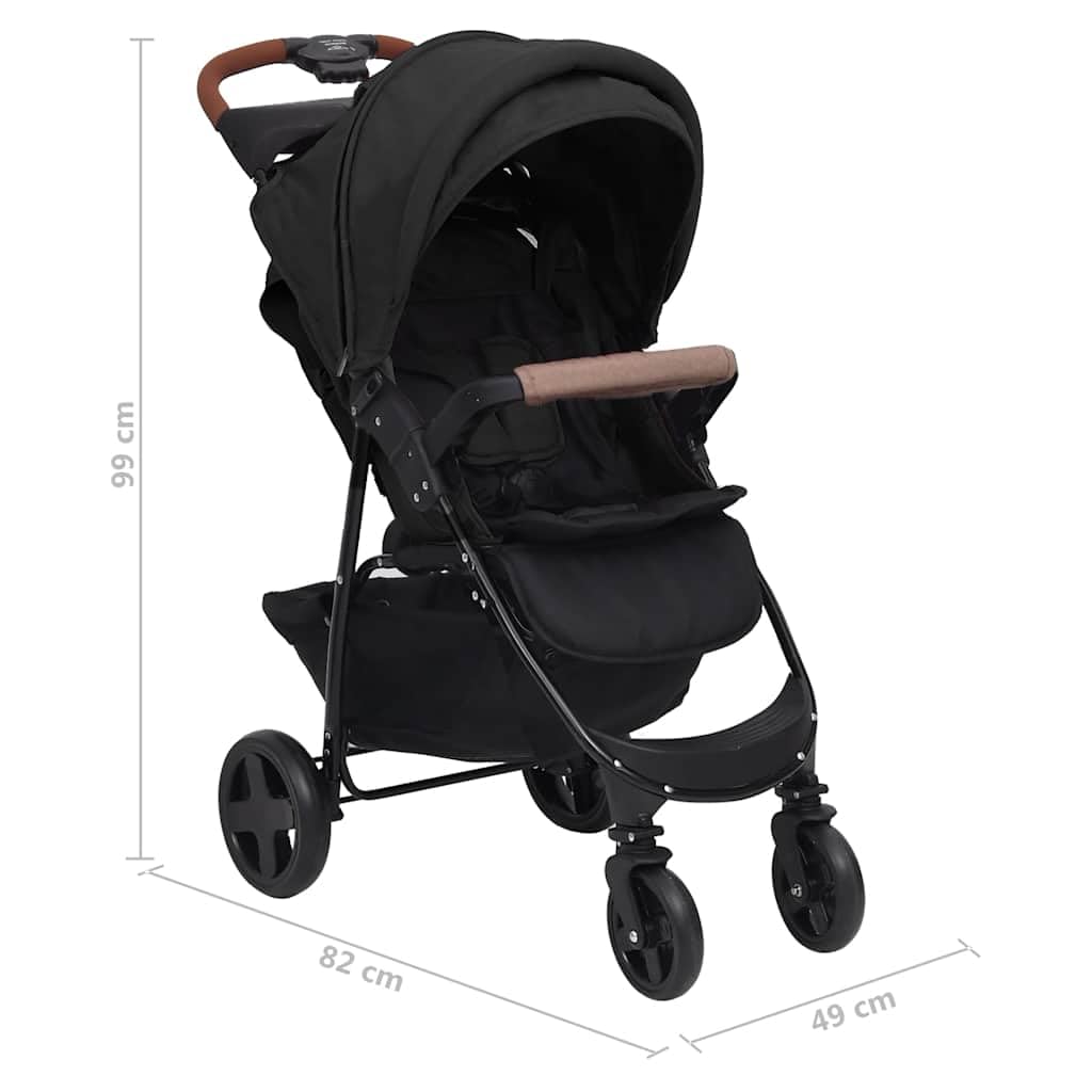 vidaXL Kinderwagen 2-in-1 Klappbar Kombikinderwagen Kinder Baby Buggy Sportwagen Reisebuggy Babywage