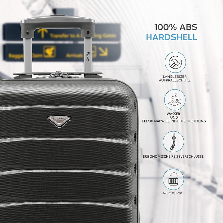 Flight Knight Handgepack Trolley Koffer Kompatibel Mit Air Berlin, Lufthansa, Eurowings, easyJet, Ry