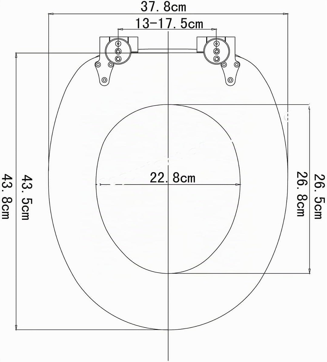 WOLTU Premium WC-Sitz Toilettensitz mit Absenkautomatik, MDF Holzkern, Softclose Scharnier, Desgin D