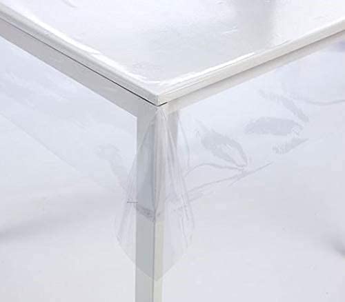 Tischfolie durchsichtig, Tischdecke transparent 140cm breit, Meterware 0.22mm stark, abwaschbar (140