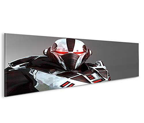 islandburner Bild Bilder auf Leinwand Cyborg Roboter Sci-Fi Panorama XXL Poster Leinwandbild Wandbil