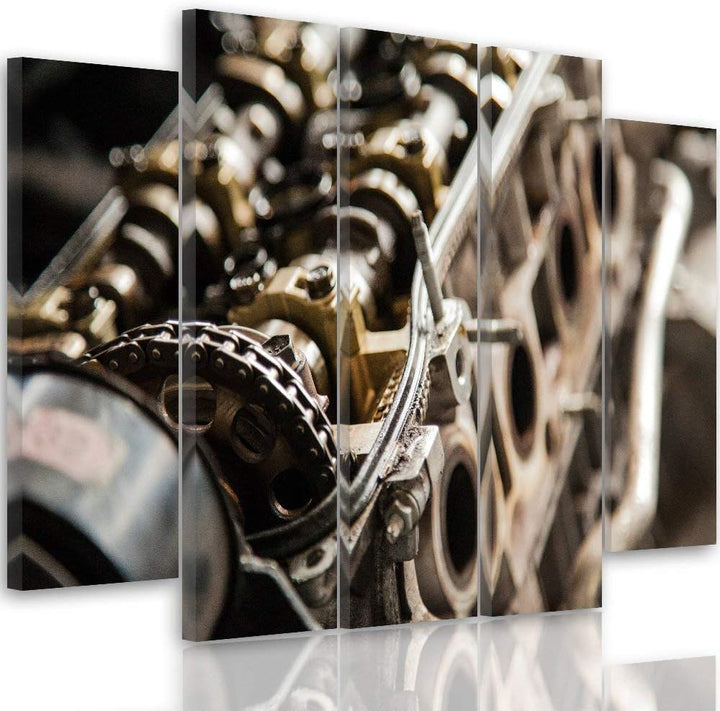 Feeby. Leinwandbild - 5 Teile - Bilder, Wand Bild, Wandbilder, Kunstdruck XXL, 5-Teilig, Typ B, 150x