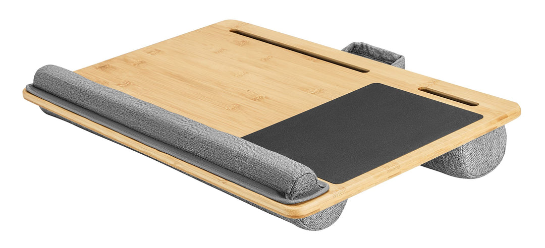RICOO Laptopkissen Knietablett mit Kissen XXL Betttablett Laptoptisch Bambus &amp; Mauspad Schoss Kissen