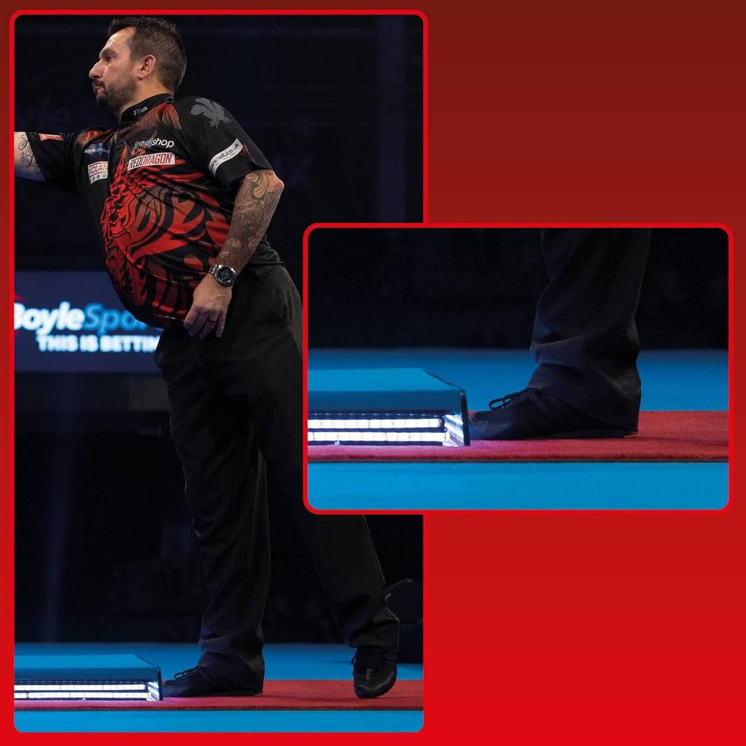 RED DRAGON Darts - Dartteppich mit Oche-Linie - Offizielle Turniermasse - Professionelle Darts-Zubeh