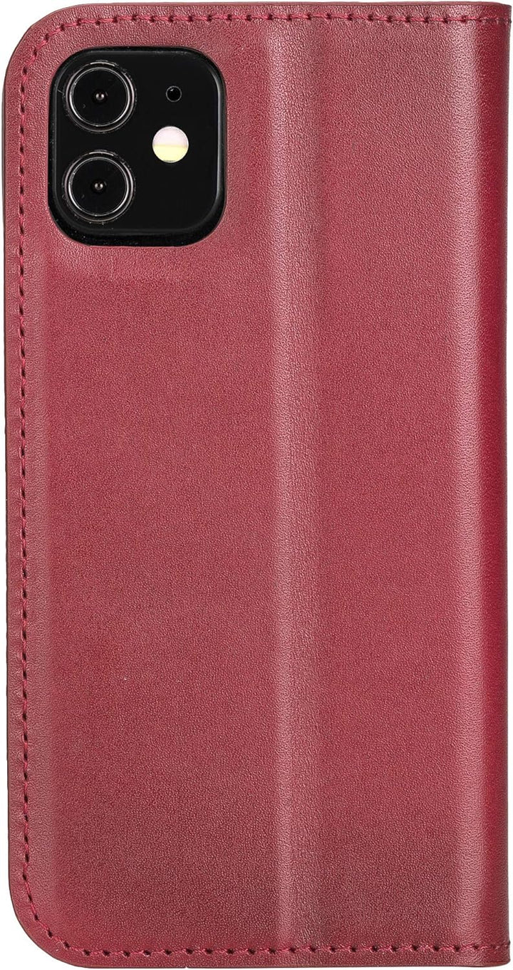 Solo Pelle aufklappbare Lederhülle kompatibel für iPhone 12 Mini in 5.4 Zoll inkl. 1 Kartenfach für