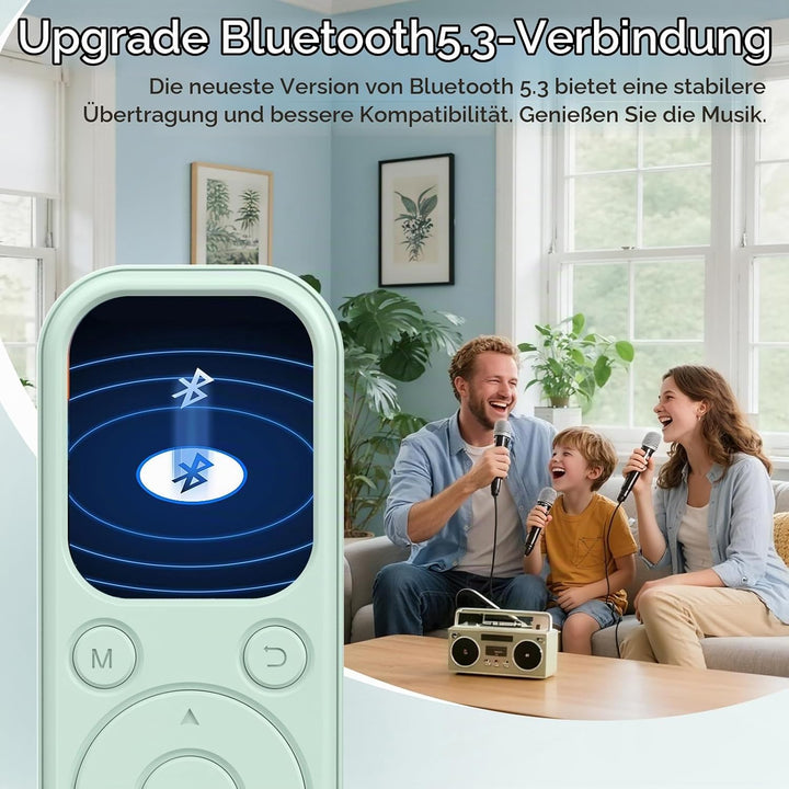 64 GB MP3-Player mit Bluetooth 5.3, tragbarer Musik-Player mit HiFi-Klangqualität und FM-Radio, 300