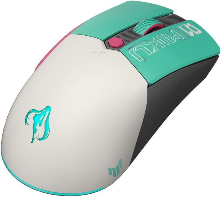 ASUS P521 TG MINI WL Mouse Miku Edition Ratón Gaming Inalámbrico + Bluetooth 12000DPI Verde TUF Gami