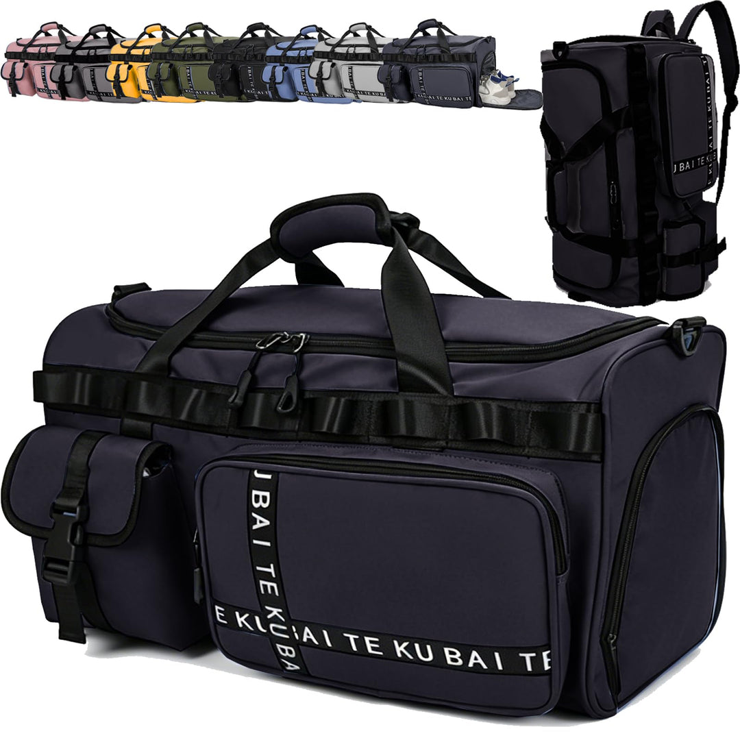 AUNGKWANG Reisetasche Damen Herren, 65L Wasserabweisende Sporttasche, Large Capacity Reise Tasche Gy
